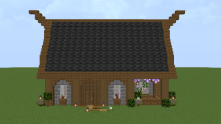 Minecraft Spruce House Schematic (litematic)